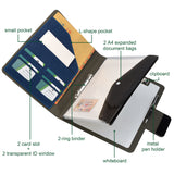 2-Ring Binder Padfolio with Whiteboard Clipboard and Expanded Document Bag, Padfolio Ring Binder Business Organizer Portfolio Case