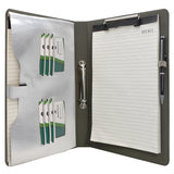 Binder Padfolio Organizer with Color File Folders, Organizer Portfolio File Folder with 2-Ring Binder and Clipboard