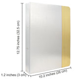 Binder Padfolio Organizer with Color File Folders, Organizer Portfolio File Folder with 2-Ring Binder and Clipboard