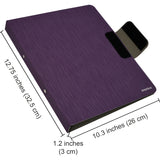 Padfolio Ring Binder with Expanded Document Bag, Business Organizer Portfolio with 2-Ring Binder and Clipboard