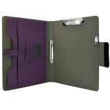 Padfolio Ring Binder with Expanded Document Bag, Business Organizer Portfolio with 2-Ring Binder and Clipboard