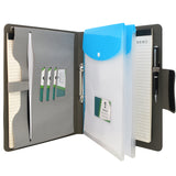 Padfolio Ring Binder with Expanded Document Bag, Business Organizer Portfolio with 2-Ring Binder and Clipboard
