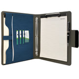 Padfolio Ring Binder with Expanded Document Bag, Business Organizer Portfolio with 3-Ring Binder and Clipboard