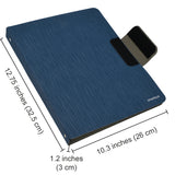 Padfolio Ring Binder with Expanded Document Bag, Business Organizer Portfolio with 3-Ring Binder and Clipboard
