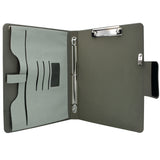 Padfolio Ring Binder with Expanded Document Bag, Business Organizer Portfolio with 3-Ring Binder and Clipboard