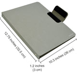 Padfolio Ring Binder with Expanded Document Bag, Business Organizer Portfolio with 4-Ring Binder and Clipboard