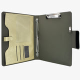 Ring Binder Padfolio with A4 Expanded Document Bag, Business Organizer Portfolio with 3-Ring Binder and Clipboard