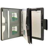 3-Ring Binder Padfolio with Expanded Document Bag, Padfolio Ring Binder Business Organizer Portfolio Case
