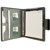 3-Ring Binder Padfolio with Expanded Document Bag, Padfolio Ring Binder Business Organizer Portfolio Case