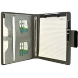 4-Ring Binder Padfolio with Expanded Document Bag, Padfolio Ring Binder Business Organizer Portfolio Case