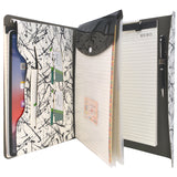 Ring Binder Portfolio, 2-Ring Binder Padfolio with Expanded Document Bag, Padfolio Ring Binder Business Organizer Portfolio Case
