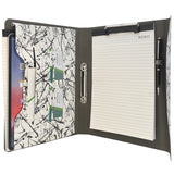 Ring Binder Portfolio, 2-Ring Binder Padfolio with Expanded Document Bag, Padfolio Ring Binder Business Organizer Portfolio Case