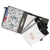 Ring Binder Portfolio, 2-Ring Binder Padfolio with Expanded Document Bag, Padfolio Ring Binder Business Organizer Portfolio Case