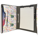 Ring Binder Portfolio, 2-Ring Binder Padfolio with Expanded Document Bag, Padfolio Ring Binder Business Organizer Portfolio Case