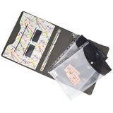 Ring Binder Portfolio, 4-Ring Binder Padfolio with Expanded Document Bag, Padfolio Ring Binder Business Organizer Portfolio Case