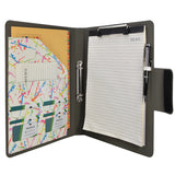 Padfolio Ring Binder with Color File Folders, 2-Ring Binder Portfolio  A4 Binder Padfolio Organizer Document Case