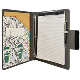 Padfolio Ring Binder with Color File Folders, 3-Ring Binder Portfolio  A4 Binder Padfolio Organizer Document Case