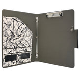 Padfolio Ring Binder with Color File Folders, 3-Ring Binder Portfolio  A4 Binder Padfolio Organizer Document Case