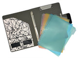 Padfolio Ring Binder with Color File Folders, 3-Ring Binder Portfolio  A4 Binder Padfolio Organizer Document Case