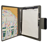 Padfolio Ring Binder with Color File Folders, 3-Ring Binder Portfolio  A4 Binder Padfolio Organizer Document Case