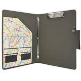 Padfolio Ring Binder with Color File Folders, 3-Ring Binder Portfolio  A4 Binder Padfolio Organizer Document Case