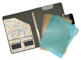 Padfolio Ring Binder with Color File Folders, 3-Ring Binder Portfolio  A4 Binder Padfolio Organizer Document Case