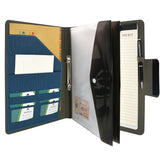 2-Ring Binder Padfolio with Whiteboard Clipboard and Expanded Document Bag, Padfolio Ring Binder Business Organizer Portfolio Case