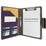 2-Ring Binder Padfolio with Whiteboard Clipboard and Expanded Document Bag, Padfolio Ring Binder Business Organizer Portfolio Case