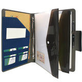 3-Ring Binder Padfolio with Whiteboard Clipboard and Expanded Document Bag, Padfolio Ring Binder Business Organizer Portfolio Case