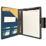 3-Ring Binder Padfolio with Whiteboard Clipboard and Expanded Document Bag, Padfolio Ring Binder Business Organizer Portfolio Case