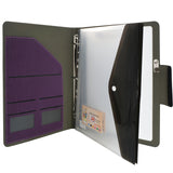 3-Ring Binder Padfolio with Whiteboard Clipboard and Expanded Document Bag, Padfolio Ring Binder Business Organizer Portfolio Case