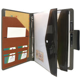 3-Ring Binder Padfolio with Whiteboard Clipboard and Expanded Document Bag, Padfolio Ring Binder Business Organizer Portfolio Case