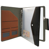 3-Ring Binder Padfolio with Whiteboard Clipboard and Expanded Document Bag, Padfolio Ring Binder Business Organizer Portfolio Case