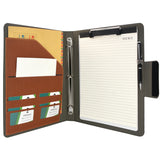 3-Ring Binder Padfolio with Whiteboard Clipboard and Expanded Document Bag, Padfolio Ring Binder Business Organizer Portfolio Case