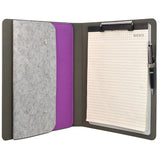 Flower Painting PU Leather Portfolio Case with Dry Erase Surface, Business Portfolio File Folder Organizer Portfolio Case