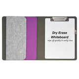 Flower Painting PU Leather Portfolio Case with Dry Erase Surface, Business Portfolio File Folder Organizer Portfolio Case