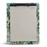 2 Ring Binder Padfolio File Folder with Expanded Document Bag, Flower Painting PU Leather Padfolio Ring Binder with Clipboard