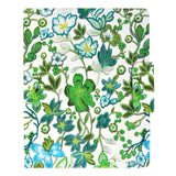 Padfolio Ring Binder with Expanded Document Bag, Flower Texture PU Leather Organizer Portfolio with 4-Ring Binder and Clipboard