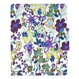 Padfolio Ring Binder with Expanded Document Bag, Flower Texture PU Leather Organizer Portfolio with 4-Ring Binder and Clipboard