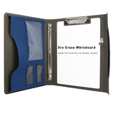 3-Ring Binder Portfolio with Whiteboard Clipboard and Expanded Document Bag, Padfolio Ring Binder Business Organizer Portfolio Case