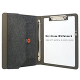 Ring Binder Portfolio Case with Dry Erase Surface and Document Pocket, Business Portfolio File Folder Organizer Portfolio Case
