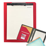 3 Ring Binder Portfolio Clipboard Case with Color File Folders, PU Leather Padfolio Ring Binder with Clipboard