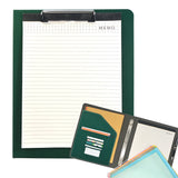 3 Ring Binder Portfolio Clipboard Case with Color File Folders, PU Leather Padfolio Ring Binder with Clipboard