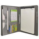 2 Ring Binder Padfolio File Folder, Business Organizer Portfolio with 2-Ring Binder, Clipboard