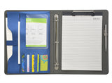 3 Ring Binder Padfolio File Folder, Business Organizer Portfolio with 3-Ring Binder, Clipboard