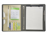 3 Ring Binder Padfolio File Folder, Business Organizer Portfolio with 3-Ring Binder, Clipboard
