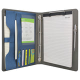 4 Ring Binder Padfolio File Folder, Business Organizer Portfolio with 4-Ring Binder, Clipboard
