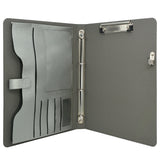 4 Ring Binder Padfolio File Folder, Business Organizer Portfolio with 4-Ring Binder, Clipboard