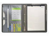 4 Ring Binder Padfolio File Folder, Business Organizer Portfolio with 4-Ring Binder, Clipboard