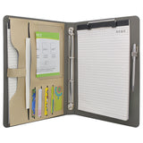 4 Ring Binder Padfolio File Folder, Business Organizer Portfolio with 4-Ring Binder, Clipboard